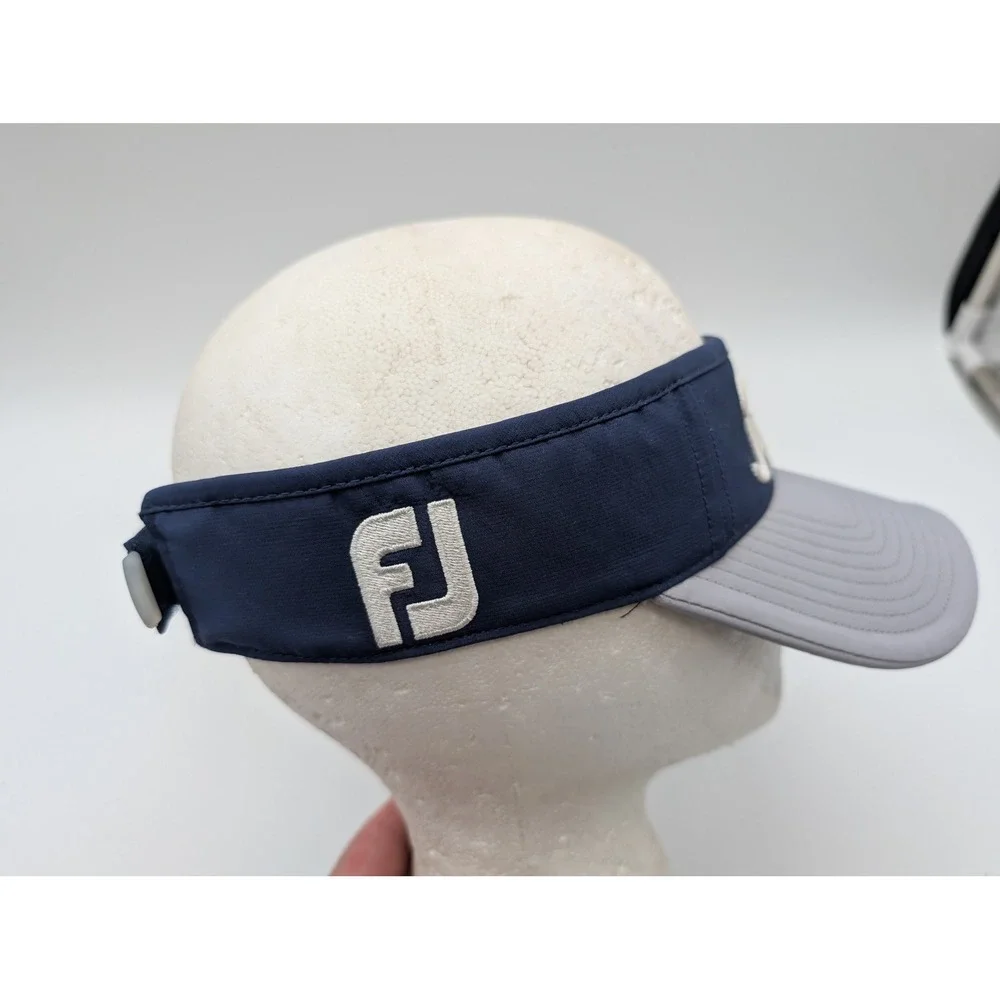 Titleist Tour Performance Golf Visor Navy Blue Grey Pro V1 FootJoy Adjustable
